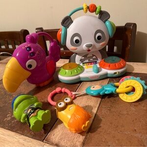 Fisher-Price Musical Parrot & Infantino Panda DJ Lot
